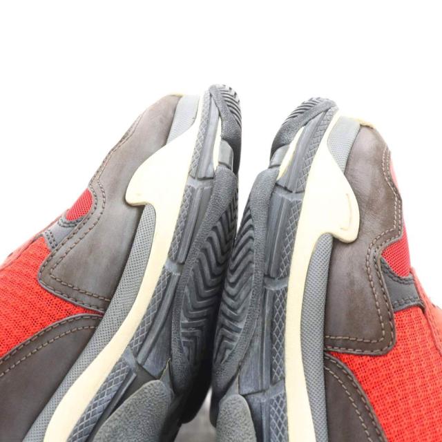 【中古】バレンシアガ BALENCIAGA トリプル TRIPLE S スニーカー シューズ レースアップ ロゴ 29.0cm 赤 黒 516440