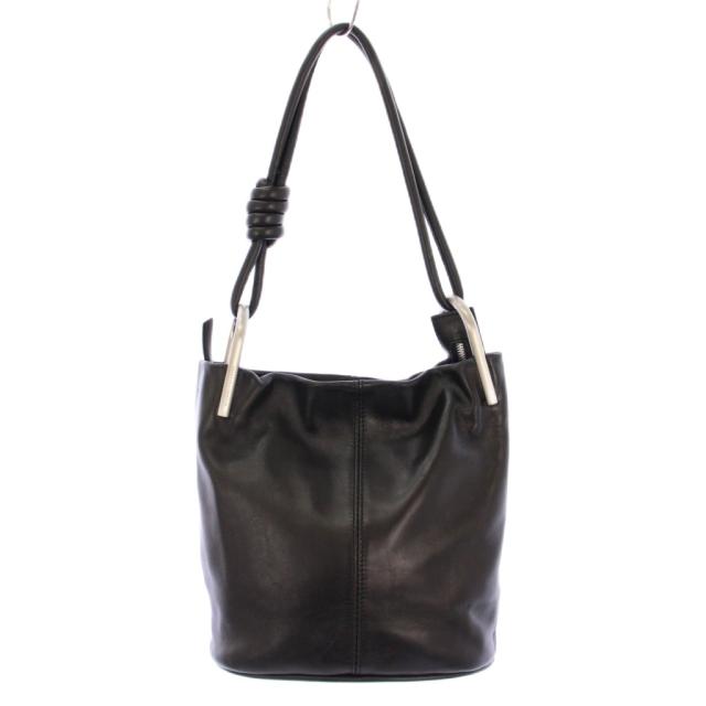 【中古】ジャンニカリーニ GIANNI CHIARIN ワンショルダーバッグ レザー ワンカラー 黒 ブラック /BB レディース