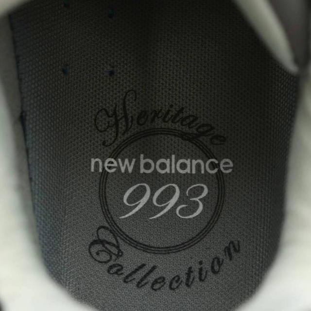 【中古】ニューバランス NEW BALANCE MR993BK スニーカー シューズ US9.5 27.5cm 黒 ブラック 白 ホワイト