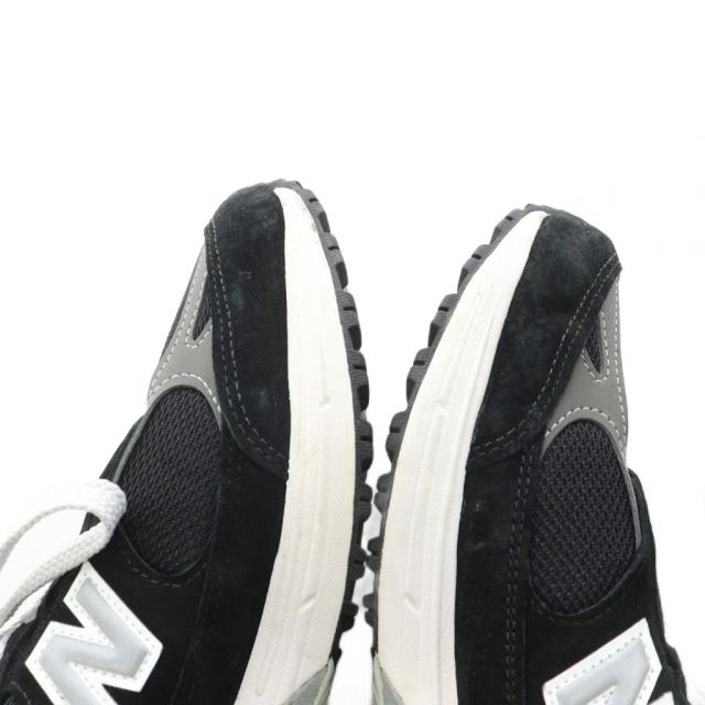 【中古】ニューバランス NEW BALANCE MR993BK スニーカー シューズ US9.5 27.5cm 黒 ブラック 白 ホワイト
