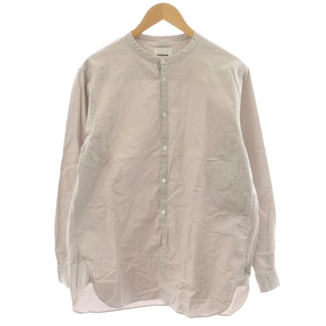 【中古】コロン :colon シャツ 長袖 バンドカラー コットン 1 グレー CSH-5 /AN35 メンズ