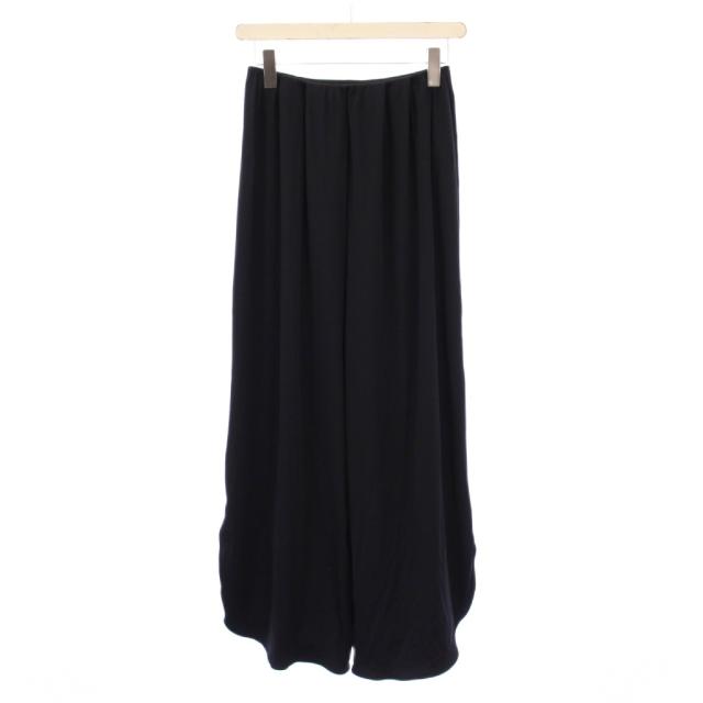 【中古】ナゴンスタンス nagonstans 23SS ワイドパンツ イージー ウエストゴム ストレッチ サークルスリット M 紺