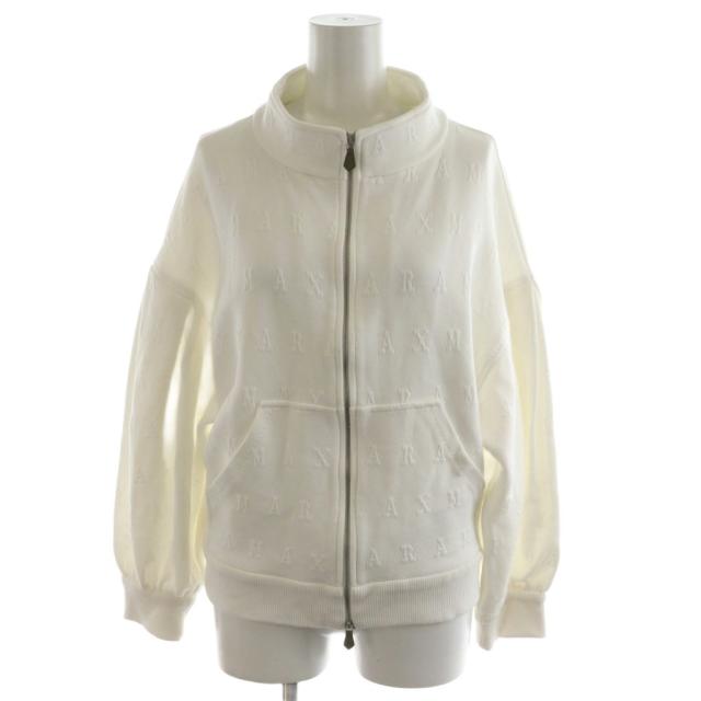 【中古】マックスマーラ MAX MARA ガストーネ ブルゾン ジャケット ジップアップ ロゴ エンボス 42 白 2411911012