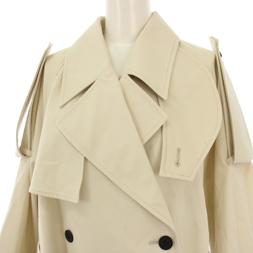 【中古】アドーア ユニーフ UNiPH 24AW ハイツイストチノジャケット トレンチコート ショート 1 ベージュ レディース 中古】アドーア ユニーフ UNiPH 24AW ハイツイストチノジャケット