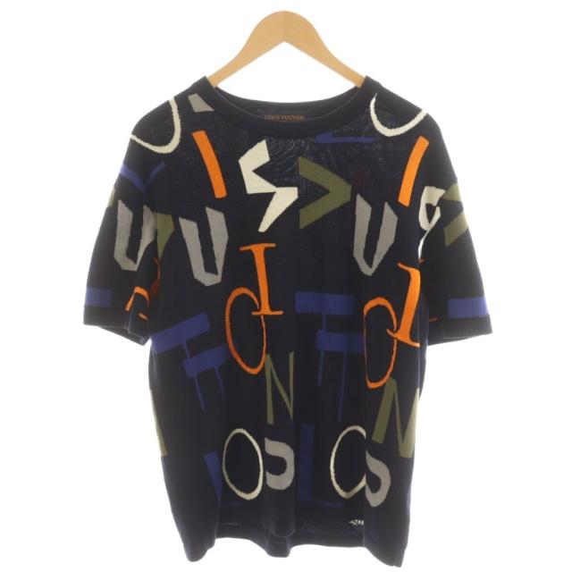 【中古】ルイヴィトン LOUIS VUITTON 20AW エレクトリックショートスリーブニットセーター 半袖 S マルチカラー
