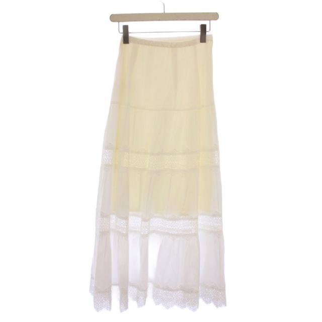 【中古】未使用品 デイシー deicy セットアップ 上下 ブラウス シャツ 五分袖 フレアスカート F 0 白 レディース