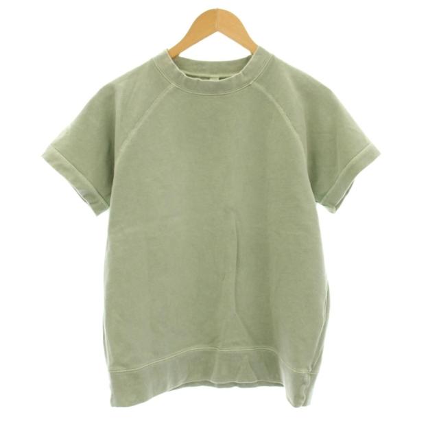 【中古】ナイジェルケーボン LYBRO カットソー トレーナー スウェット地 半袖 コットン 42 緑 グリーン 8036-13-21000