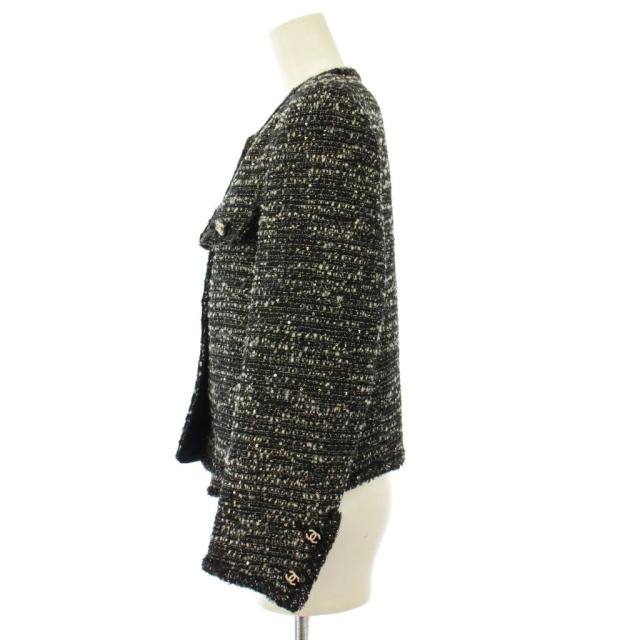 中古】シャネル uniform ノーカラージャケット アウター ショート丈