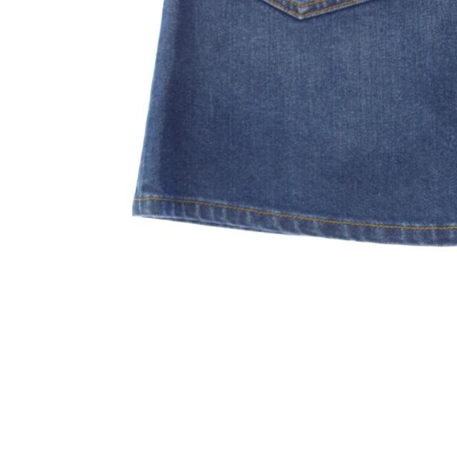 【中古】未使用品 グッチ GUCCI フラワー刺繍 デニムスカート 台形 ミニ 38 青 456973 /KH レディース_5