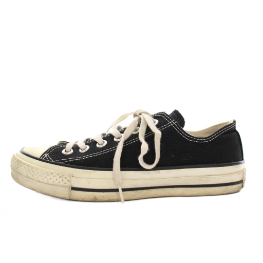 【中古】コンバース CONVERSE ALL STAR J LOW ローカット スニーカー シューズ 4.5 黒 ブラック 9THP レディース