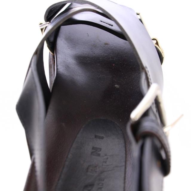 【中古】マルニ MARNI FUSSBETT サンダル レザー ストラップ ベルト 40 黒 茶 /TK レディース_7