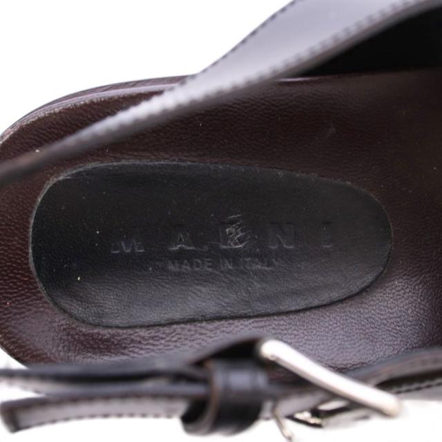 【中古】マルニ MARNI FUSSBETT サンダル レザー ストラップ ベルト 40 黒 茶 /TK レディース_8