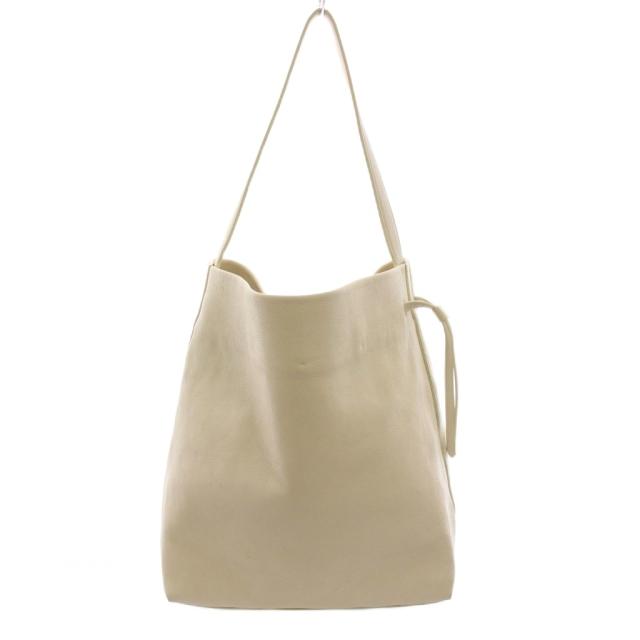 【中古】メアリーオルターナ MARY AL TERNA WRAPPING トートバッグ ワンショルダー レザー アイボリー