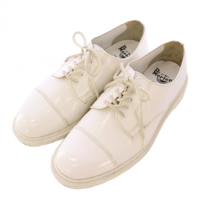 【中古】ドクターマーチン Gosha Rubchinskiy ドレスシューズ レースアップ ローカット 厚底 エナメル 白