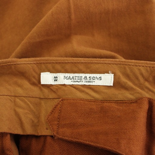 【中古】マーティーアンドサンズ 俺のCHINO-PAN -強撚GABA GARMENT DYED- チノパン 2 茶 MT3103-0205A メンズ