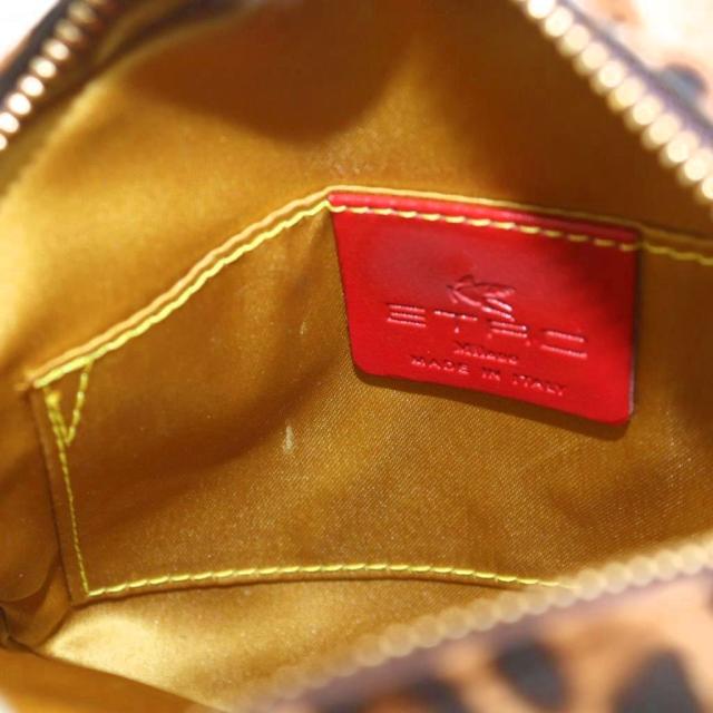 中古】エトロ ETRO ショルダーバッグ ラウンド レオパード ヒョウ柄