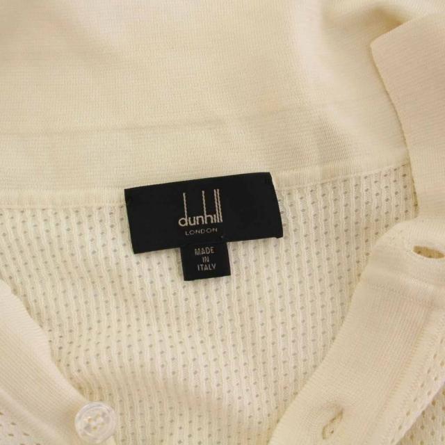 【中古】ダンヒル dunhill ニット ポロシャツ 半袖 シルク混 2XL アイボリー 白 /YM メンズ_2