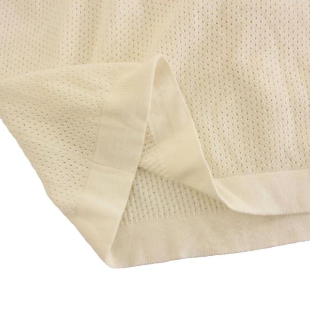 【中古】ダンヒル dunhill ニット ポロシャツ 半袖 シルク混 2XL アイボリー 白 /YM メンズ_5