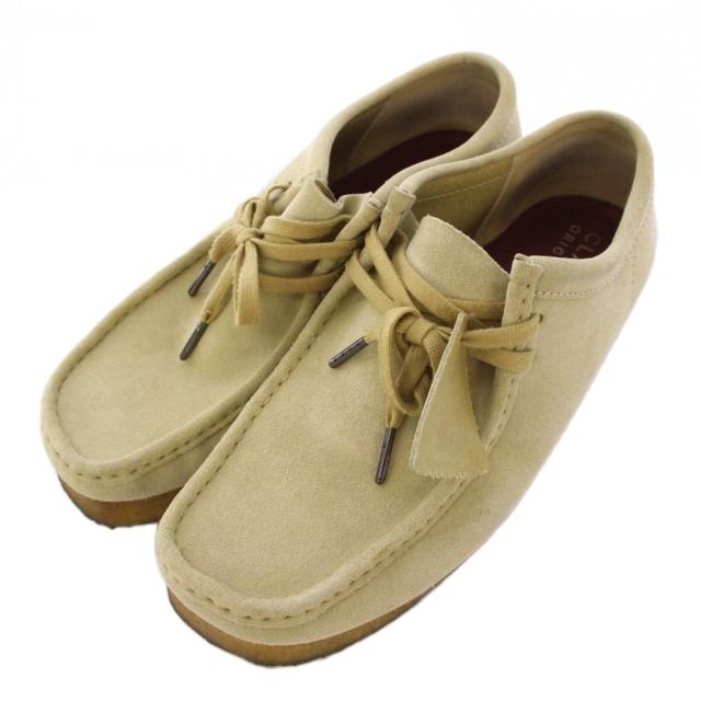 【中古】クラークス clarks Wallabee ワラビー デザートブーツ スクエアトゥ 厚底 スエード US10 27cm ベージュ