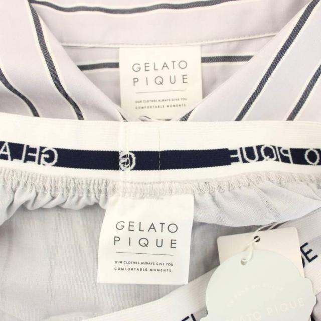 中古】ジェラートピケ 25SS ストライプロングパンツ ロングシャツ