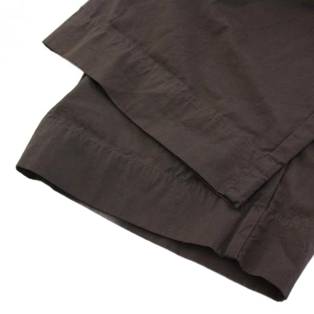 【中古】マーガレットハウエル ファインコンパクトコットンポプリン ワイドパンツ タック ボタンフライ 1 茶 中古】マーガレットハウエル ファインコンパクトコットンポプリン