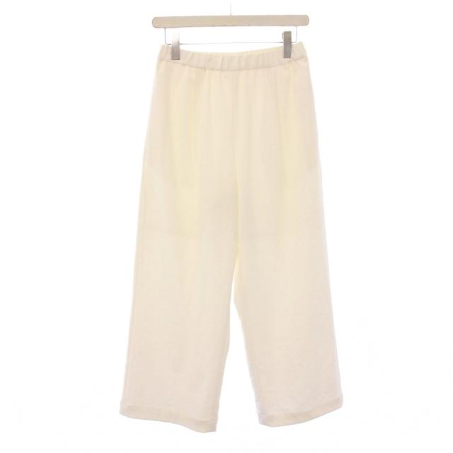 【中古】フレームワーク 25SS ポリエステルツイルリラックスパンツ ワイドパンツ イージーパンツ 36 白 レディース