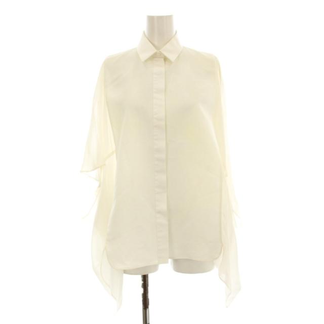 【中古】ヴァレンティノ ヴァレンチノ シャツ ブラウス 七分袖 ドルマンスリーブ 切替 シアー シルク 42 IB3AB01B1LT