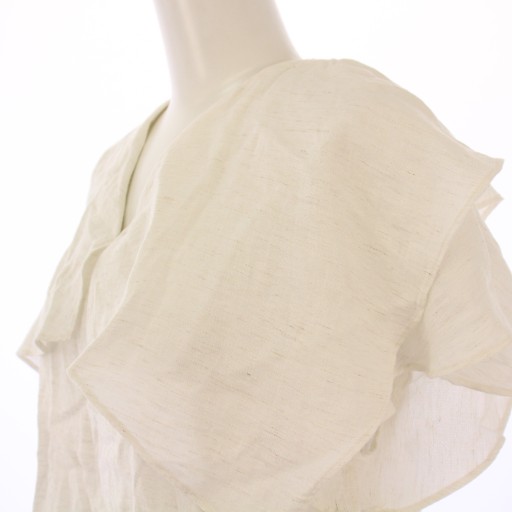 中古】ノーブル NOBLE 25SS ファジーリネンスクエアケープブラウス