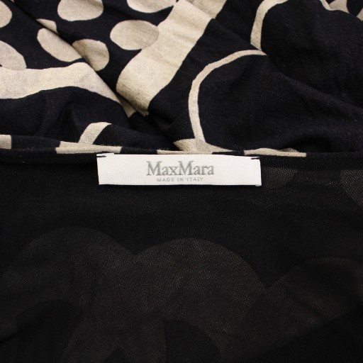 中古】マックスマーラ MAX MARA ワンピース ミモレ ロング 七分袖 V  