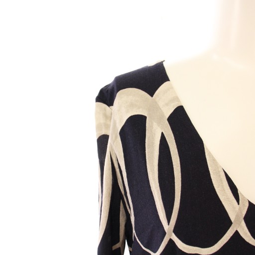 中古】マックスマーラ MAX MARA ワンピース ミモレ ロング 七分袖 V  