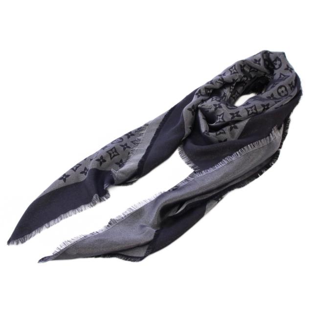 中古】ルイヴィトン ショール モノグラム シャイン 大判 ストール