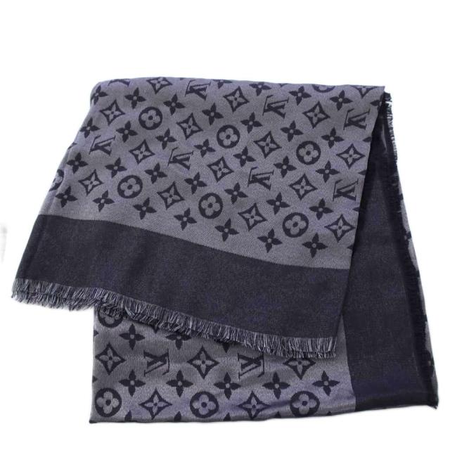 中古】ルイヴィトン ショール モノグラム シャイン 大判 ストール