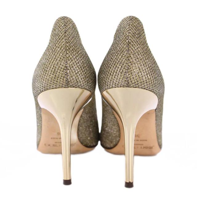 【中古】ジミーチュウ JIMMY CHOO パンプス ポインテッドトゥ ハイヒール ラメ 36 シルバーカラー /BB レディース_2