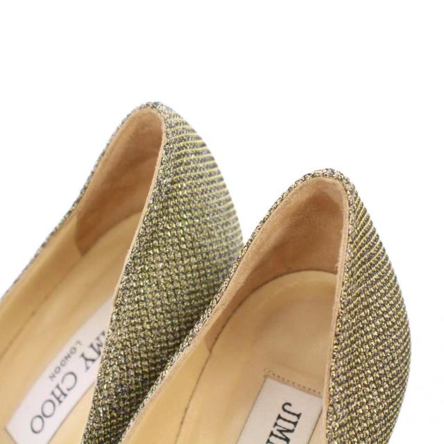 【中古】ジミーチュウ JIMMY CHOO パンプス ポインテッドトゥ ハイヒール ラメ 36 シルバーカラー /BB レディース_4