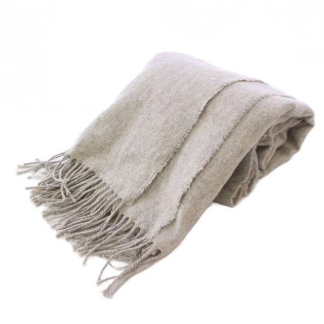 【中古】ジョンストンズオブエルガン BEAUTY&YOUTH UNITED ARROWS マフラー フリンジ カシミヤ ウール混 グレー 中古】ジョンストンズオブエルガン BEAUTY&YOUTH UNITED ARROWS