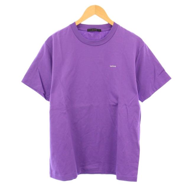 【中古】タトラス セロクルーネックショートスリーブTシャツ 半袖 ストレッチ ワンポイント 1 紫 MTAT23S8195-M
