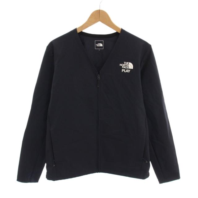 【中古】ザノースフェイス THE NORTH FACE PLAY アルパインライトカーディガン ノーカラージャケット S 紺 ネイビー
