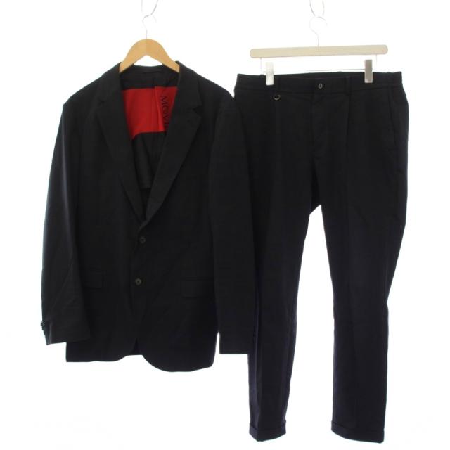 【中古】モーヴ MOVB Duplex Cotton Jersey スーツ テーラードジャケット パンツ スラックス 50 黒 JK-013PR