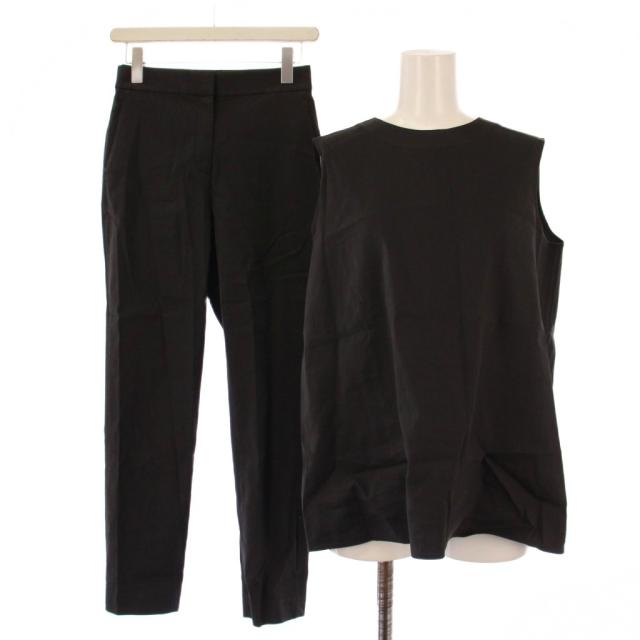 【中古】セオリーリュクス ECO CRUNCH WASH ONDA ＆CAROL E セットアップ カットソー チャコールブラック