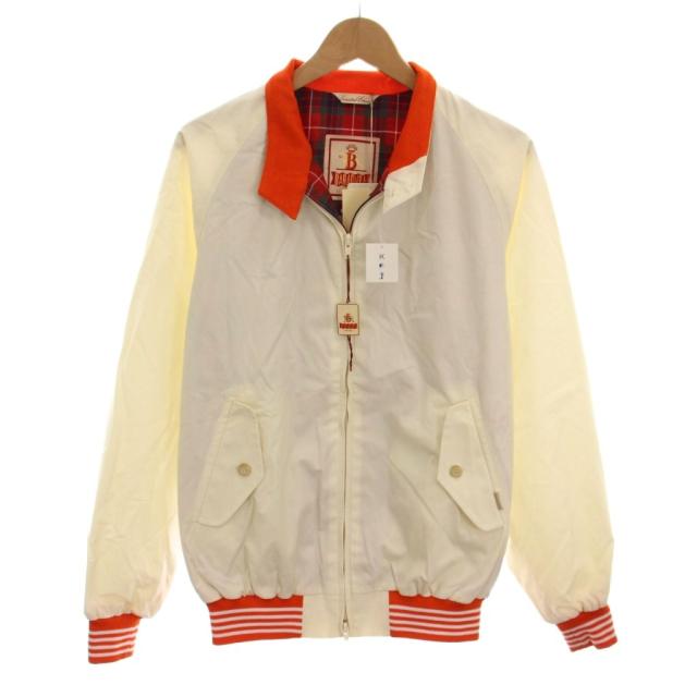 【中古】未使用品 バラクータ BARACUTA ステューシー STUSSY ハリントンジャケット ジップアップ M アイボリー