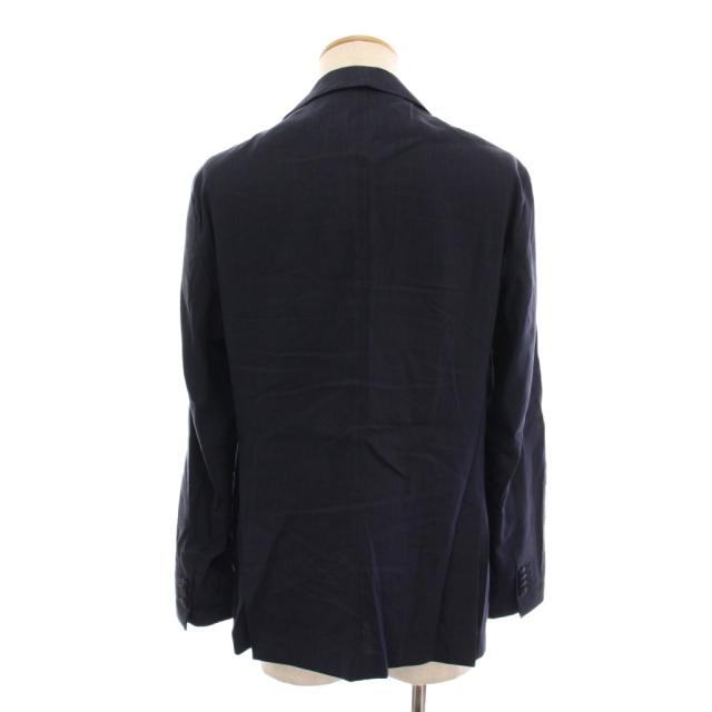 【中古】ヒューゴボス HUGO BOSS シングルスーツ セットアップ 上下 テーラードジャケット パンツ リネン混 44 紺_1