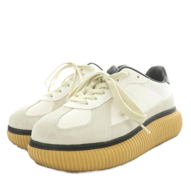 【中古】オニツカタイガー Onitsuka Tiger デレシティ DELECITY スニーカー シューズ 23.5cm カーキ 白 F580223