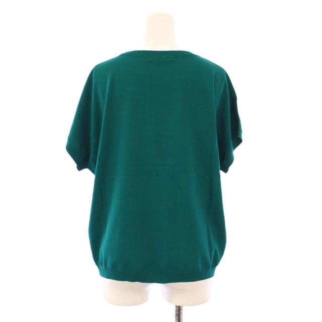 【中古】未使用品 23区 レーヨンポリエステルストレッチプルオーバーニット 半袖 フレンチスリーブ クルーネック 緑 中古】未使用品 23区 レーヨンポリエステルストレッチプルオーバー