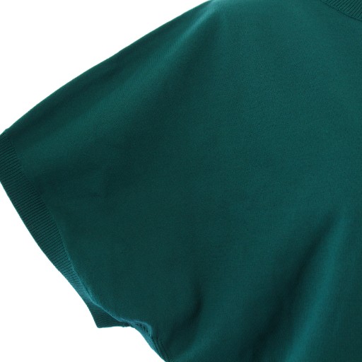 【中古】未使用品 23区 レーヨンポリエステルストレッチプルオーバーニット 半袖 フレンチスリーブ クルーネック 緑 中古】未使用品 23区 レーヨンポリエステルストレッチプルオーバー