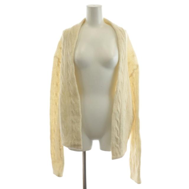 【中古】フォーティーファイブアールピーエム  45R 45rpm ニットカーディガン ケーブル ウール 2 白 ホワイト 5108057