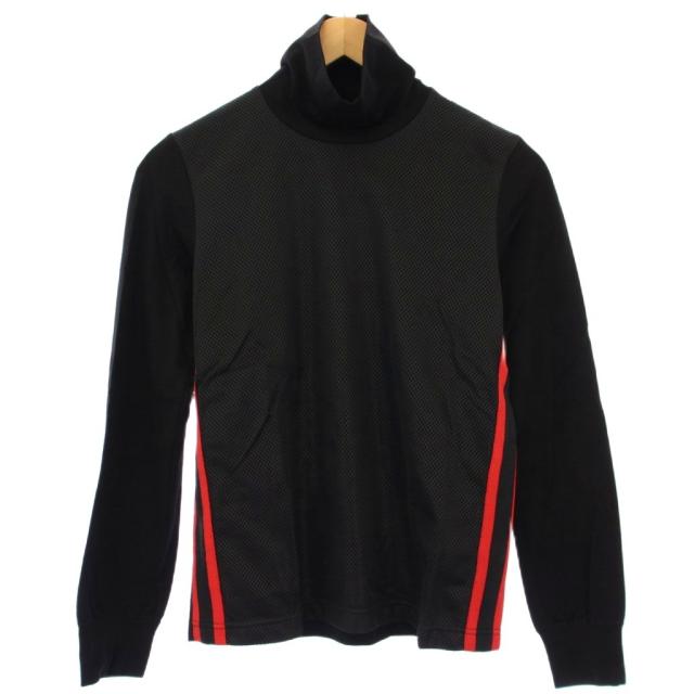 【中古】コムデギャルソン AD2004 Dark Romance期 メッシュ切替タートルネックカットソー 長袖 ストレッチ 黒