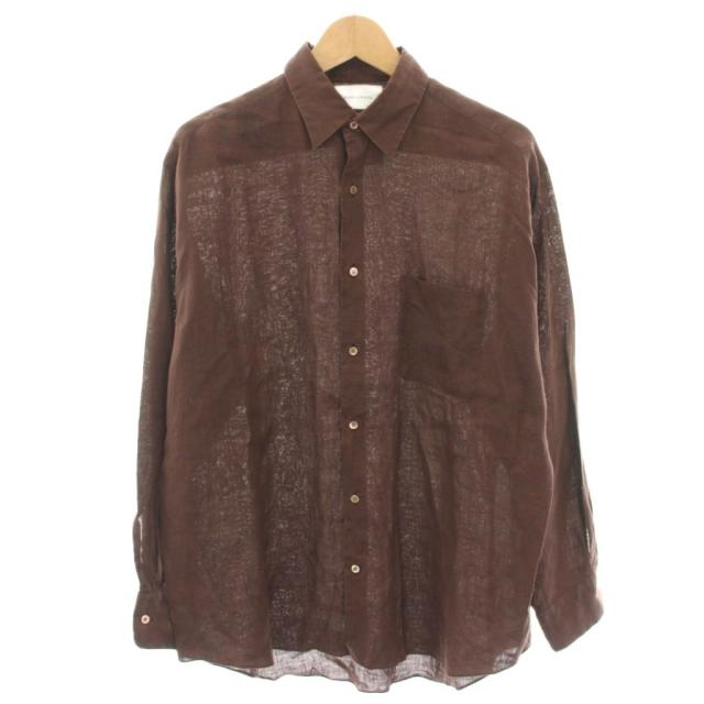 【中古】マーカウェア MARKA WARE ヘンプシャーティングコンフォートシャツ 長袖 1 茶 A23A-17SH01C メンズ