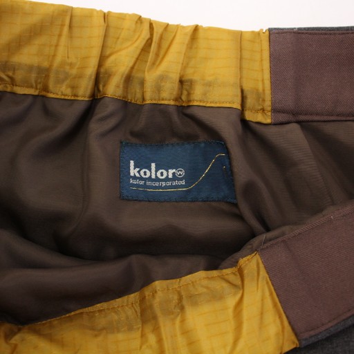 中古】カラー kolor パネル切替アシンメトリースカート フレア ひざ丈