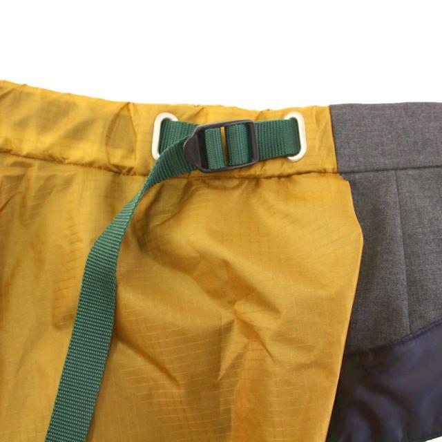 【中古】カラー kolor パネル切替アシンメトリースカート フレア ひざ丈 ベルト ナイロン ウール混 1 マルチカラー 中古】カラー kolor パネル切替アシンメトリースカート フレア ひざ丈