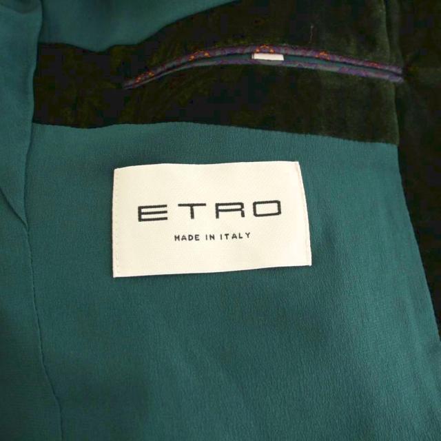 中古】エトロ ETRO テーラードジャケット ベロア シルク混 アウター 56